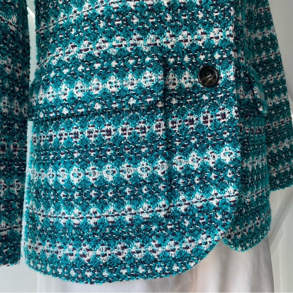 J.Crew Boyfriend Oversized Blazer in Emerald Green Italian Jacquard Wool - 0 - Picture 10 of 17